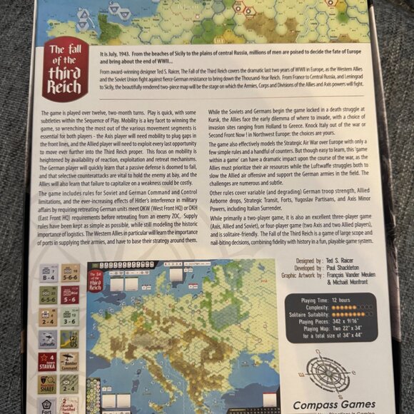 The Fall Of The Third Reich (open, unpunched) Compass Games 1042 - Picture 7 of 14